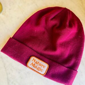 The North Face Nature Is Magic Hippie Nature Lover Burgundy Cotton Beanie
